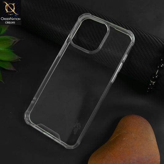iPhone 15 Pro Max Case - Transparent - Anti-Scratch TPU + Acrylic Clear Back Phone Cover