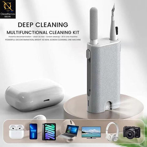 ENRG 5 in 1 Smart Mobile Phone Screen Cleaner Kit with Spray – Multi-Function Cleaning Tool for Smartphone, Tablet, Laptop, Camera & Earphones with Brush & Pen Accessories