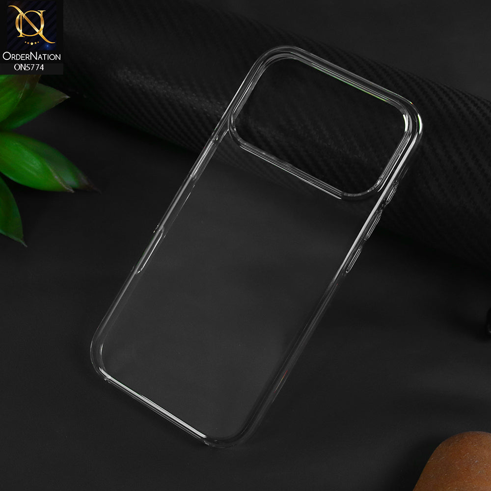 iPhone 17 Pro-Transprent- iPhone 17 Pro Case Anti-Scratch TPU + Acrylic Clear Back Phone Cover (Copy)