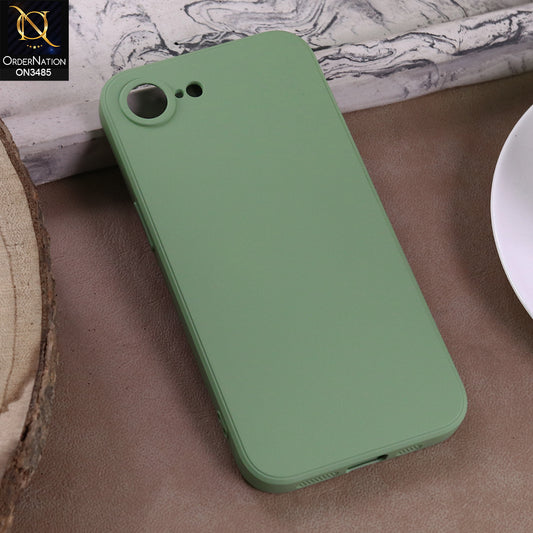 iPhone 16e Cover - Light Green  - ONation Silica Gel Series - HQ Liquid Silicone Elegant Colors Camera Protection Soft Case