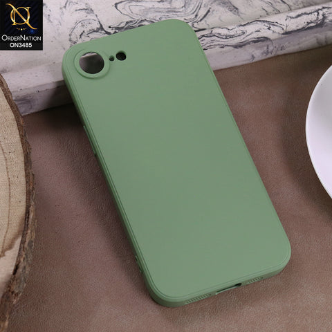 iPhone 17e Cover - Light Green  - ONation Silica Gel Series - HQ Liquid Silicone Elegant Colors Camera Protection Soft Case