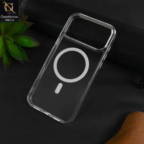 iPhone 17 Pro Max Cover -Transprent- New Premium Quality Soft Bordered  Clear Case With MagSafe