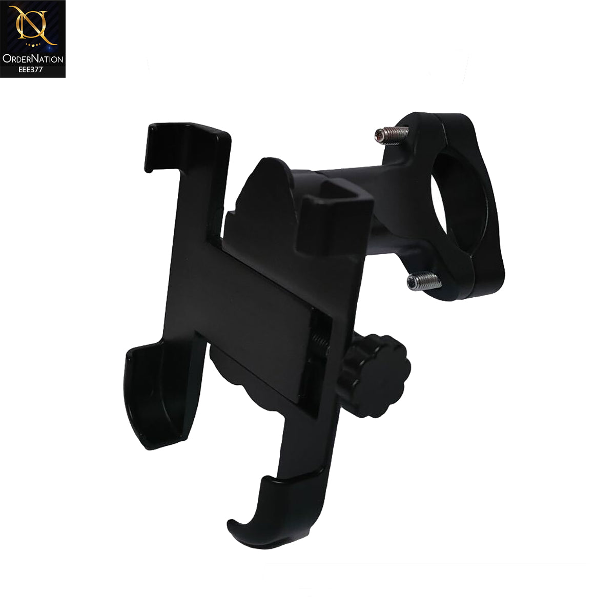 C1 Universal Phone Mount Holder for Bicycle & Motorcycle – Adjustable Mobile Phone Holder (Black) for Electric Bikes, Mountain Bikes, Scooters & All Handlebar Mounts