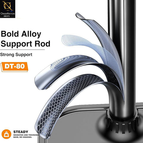 DT-80 Tabletop Phone & Tablet Holder – 360° Adjustable Rotating Stand, Hands-Free Desk Mount for Mobile & Tablet, Ideal for Live Streaming, Office, Study & Video Calls