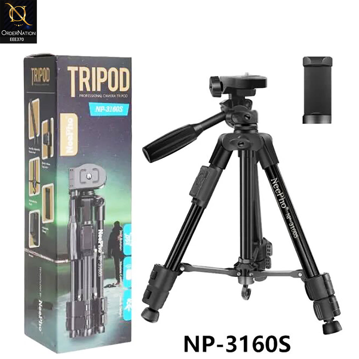 NEEPHO 3160S Tripod Stand 51” Adjustable – Travel Video Tripod with Phone Holder & Bluetooth Remote, Lightweight Camera & Smartphone Stand for Vlogging, YouTube & Photography
