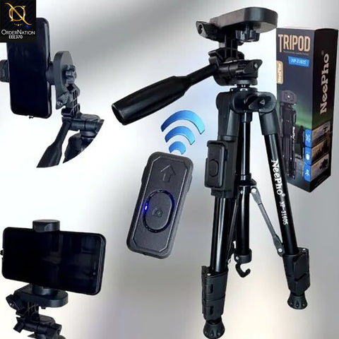 NEEPHO 3160S Tripod Stand 51” Adjustable – Travel Video Tripod with Phone Holder & Bluetooth Remote, Lightweight Camera & Smartphone Stand for Vlogging, YouTube & Photography