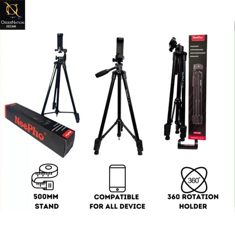 NEEPHO NP-3180 Professional DSLR Tripod Stand 7ft – Heavy Duty Aluminum Adjustable Camera Tripod with Quick Release Plate, Geared Center Column & Carry Bag for Photography & Videography