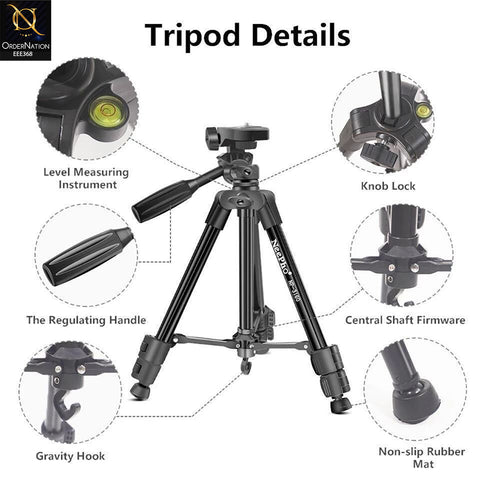 NEEPHO NP-3180 Professional DSLR Tripod Stand 7ft – Heavy Duty Aluminum Adjustable Camera Tripod with Quick Release Plate, Geared Center Column & Carry Bag for Photography & Videography