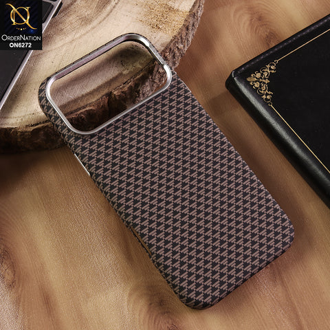 iPhone 17 Pro Max Cover - Design 1 - Executive Geometric Checkered Weave Case – Metallic Camera Frame Protection