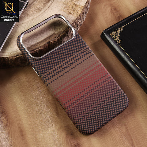 iPhone 18 Pro Max Cover - Design 2 - Executive Geometric Checkered Weave Case – Metallic Camera Frame Protection