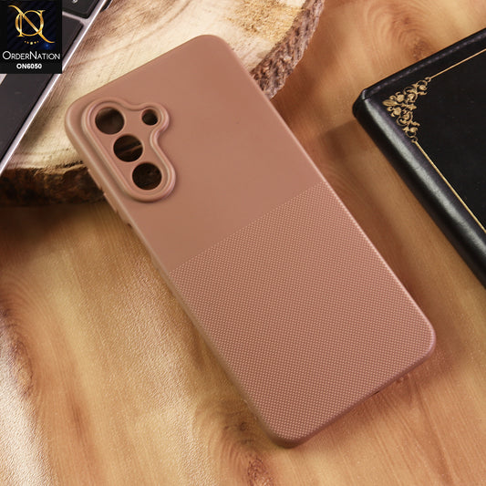 Samsung Galaxy M17 Cover - Brown - New Shockproof Textured Grip Silicone Cover With Premium Micro-Dot Textured Case