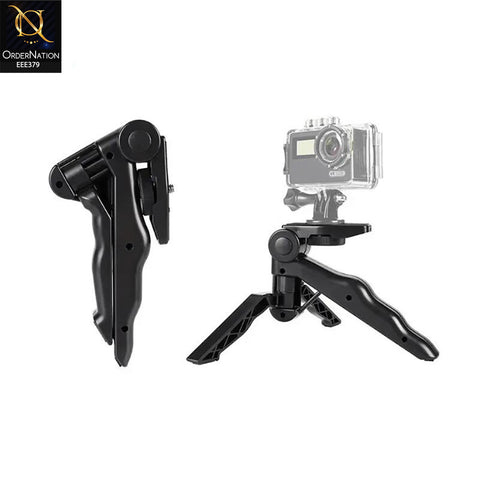 Desktop Mini Tripod Stand with Mobile Holder – Foldable 360° Adjustable Desk Tripod for Phone & Mic, Portable Stand for TikTok, Podcast, Live Streaming & Video Shooting