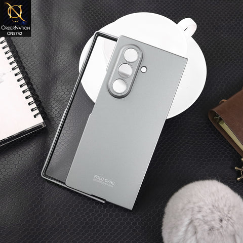 Samsung Galaxy Z Fold 7 Cover - Gray - New Premium Quality Pc Shell Case With Sepaarte Tempered Film Designed By GKK