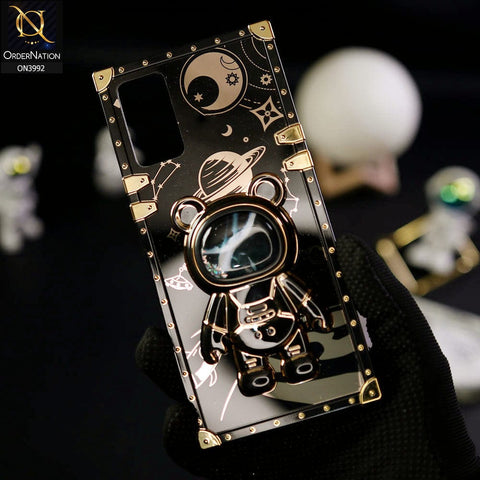 Xiaomi Redmi 10 Cover - Black - New Luxury Space Case With Astronode Cute Folding Stand Holder Case