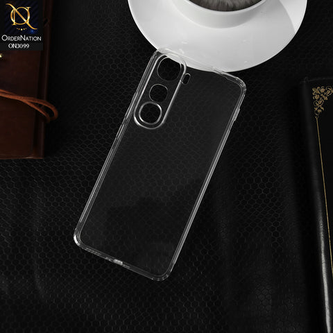 Vivo Y400 Cover - Transparent - Soft 4D Design Shockproof Silicone Transparent Clear Camera Protection Case