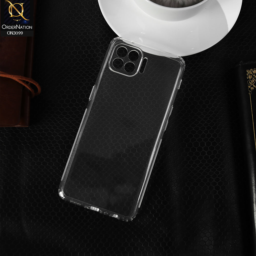 Oppo F17 Pro Cover - Transparent - Soft 4D Design Shockproof Silicone Transparent Clear Camera Protection Case