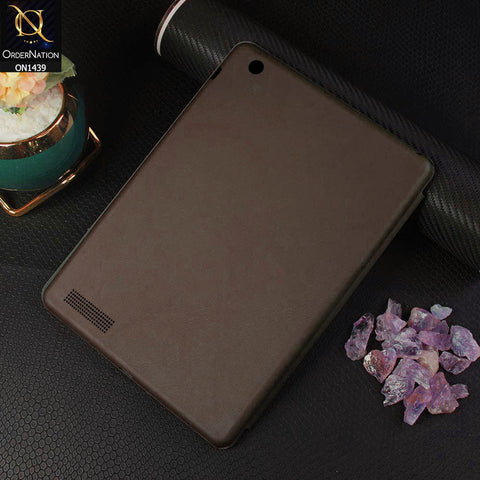 iPad 4 / 3 / 2 - 9.7-inch Cover - Chocolate - PU Leather Smart Book Foldable Case