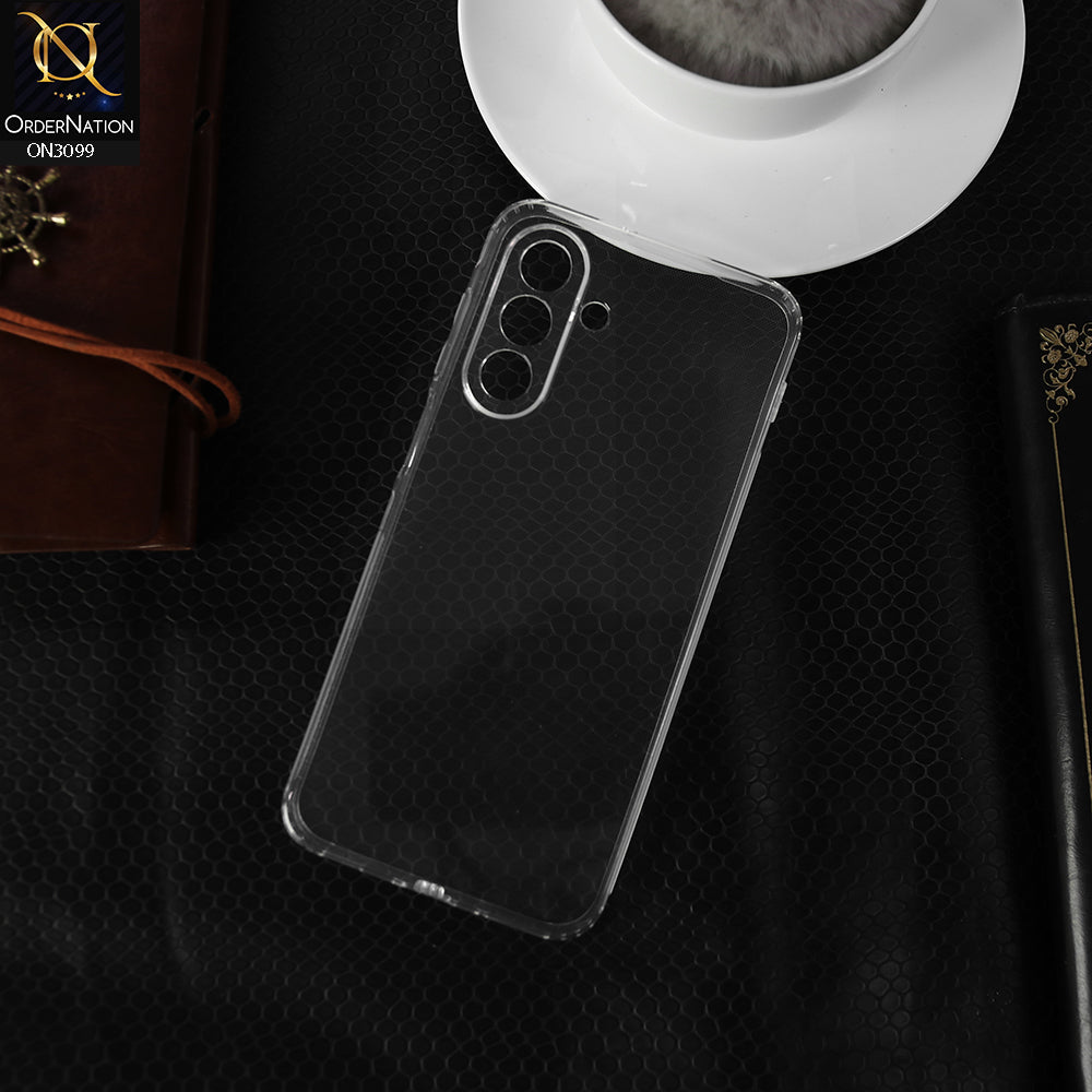 Samsung Galaxy A17 Cover - Soft 4D Design Shockproof Silicone Transparent Clear Camera Protection Case
