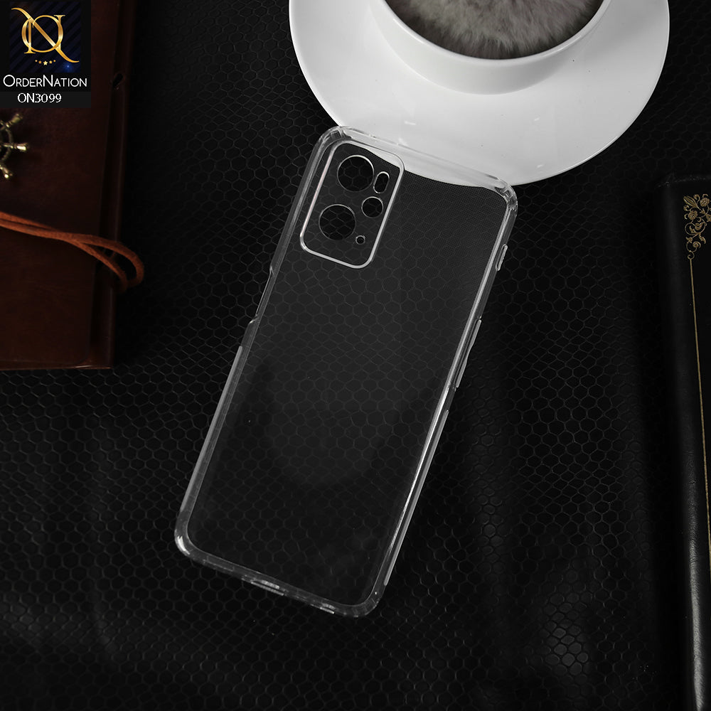 Oppo A76 4G Cover - Soft 4D Design Shockproof Silicone Transparent Clear Camera Protection Case