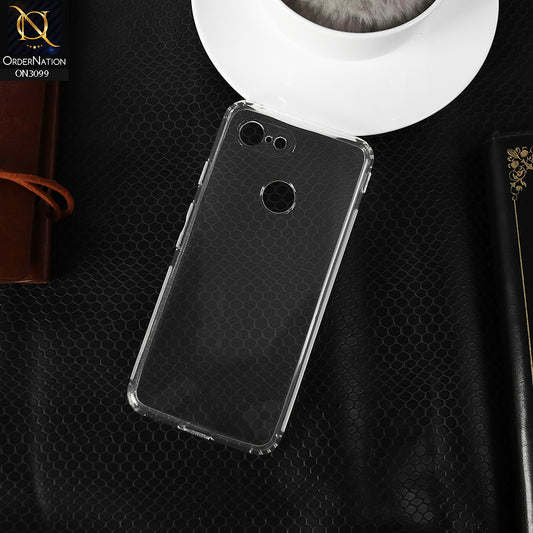 Google Pixel 3 Cover - Transparent - Soft 4D Design Shockproof Silicone Transparent Clear Camera Protection Case (Copy)