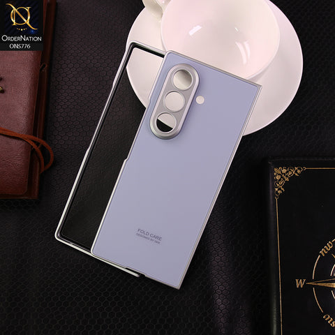 Samsung Galaxy Z Fold 7 Cover - Blue- New Premium Quality Luxury Case Skin Touch PC + Tempered Glass Slim Phone Cover