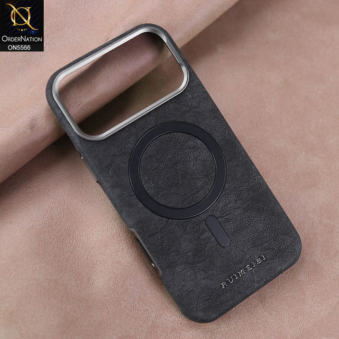 iPhone 17 Pro Max Cover - Blue - New Premium RUIMEIBI High Quality Leather Textured  Case With Magsafe Soft Case