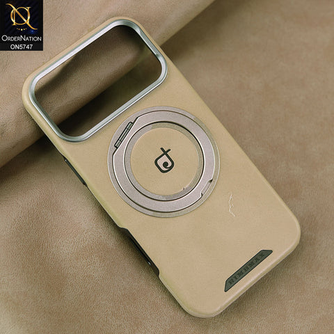 iPhone 17 Pro Max Cover - Coffee - New Premium RIMBMAX High Quality Leather Textured  Case With KickStand Soft Case