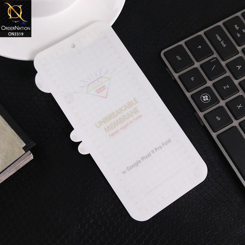 Google Pixel 9 Pro Fold Protector - 360° Transparent Full Body Unbreakable Protective Film Sticker Cover