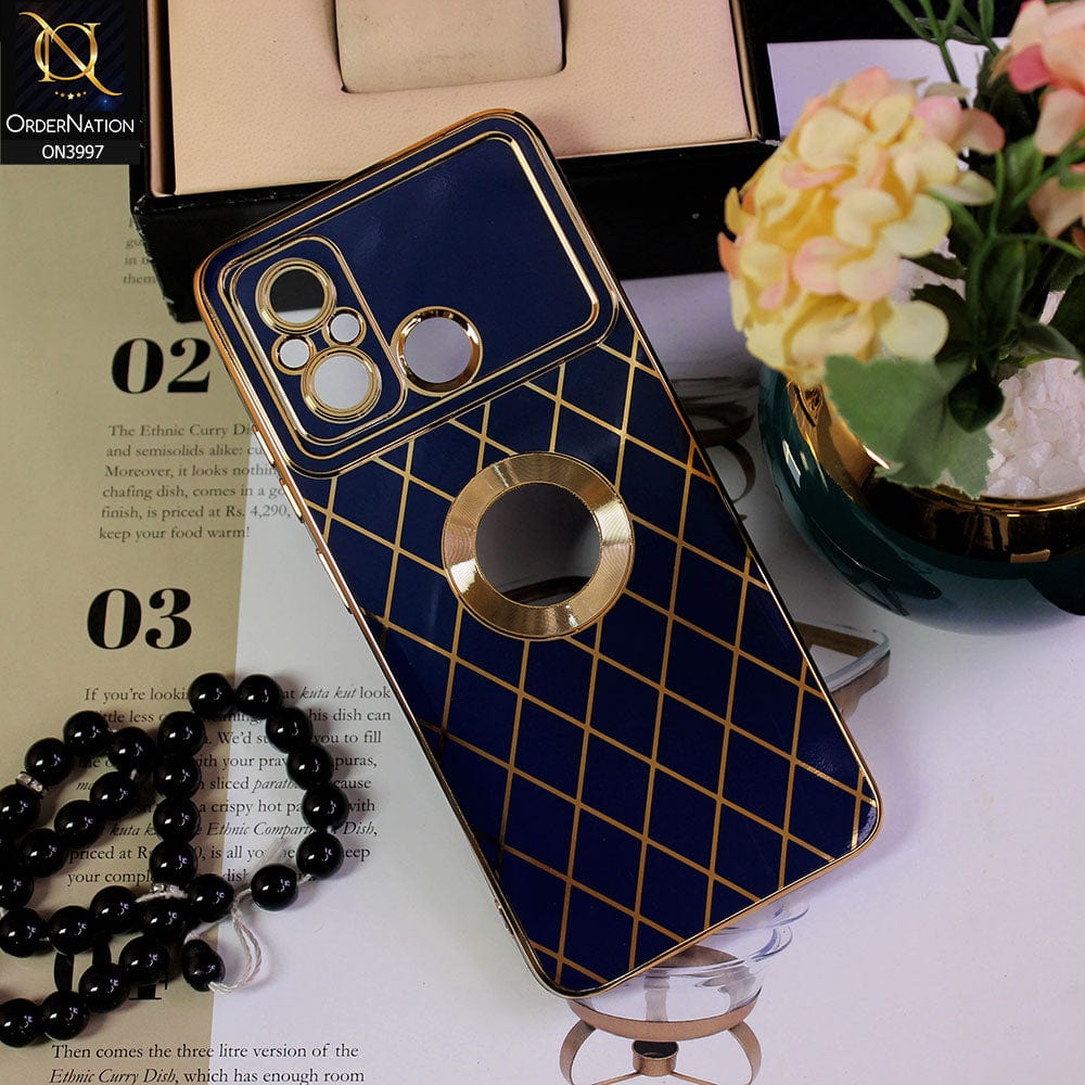 Xiaomi Redmi 12C Cover - Blue - Shockproof Camera Protector Logo Hole Silicon Case