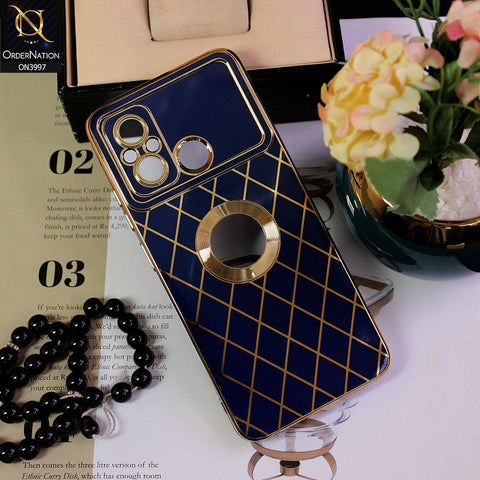 Xiaomi Redmi 12C Cover - Blue - Shockproof Camera Protector Logo Hole Silicon Case