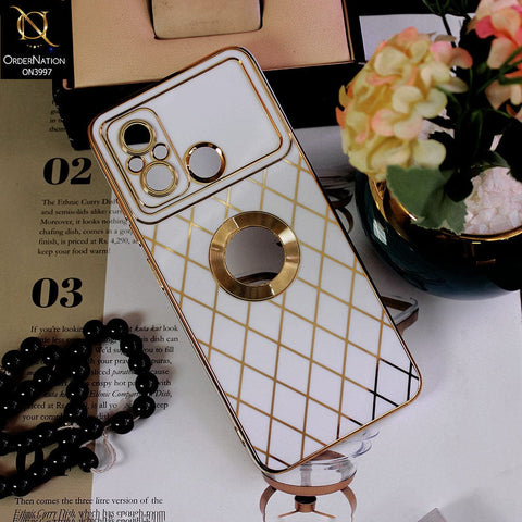 Xiaomi Redmi 12C Cover - White - Shockproof Camera Protector Logo Hole Silicon Case