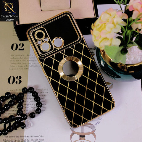 Xiaomi Redmi 12C Cover - Black - Shockproof Camera Protector Logo Hole Silicon Case