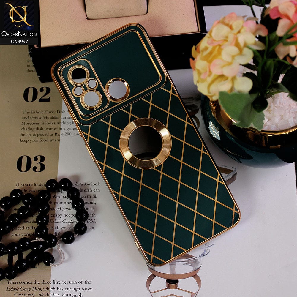 Xiaomi Redmi 12C Cover - Green - Shockproof Camera Protector Logo Hole Silicon Case