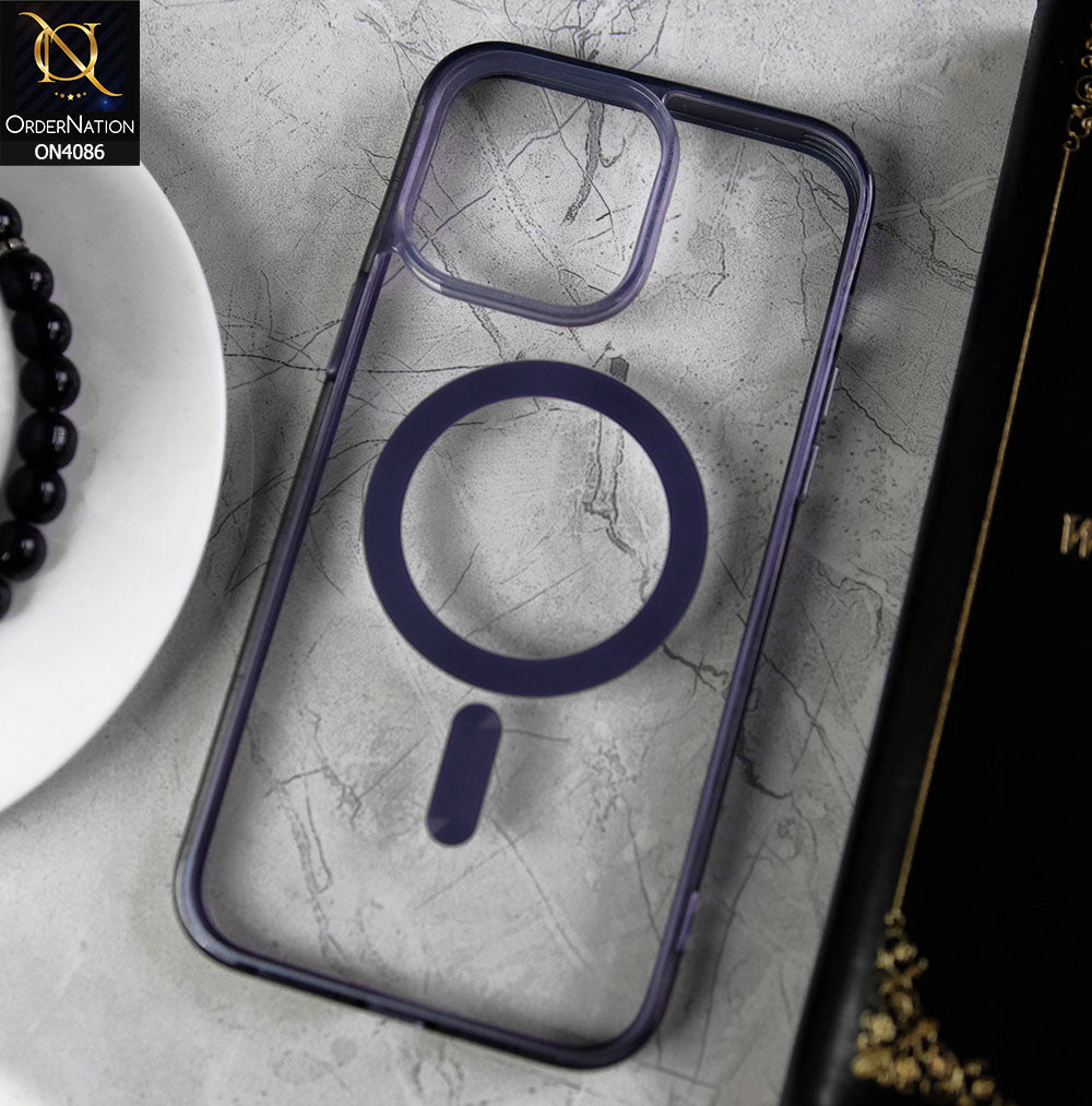 iPhone 14 Pro Max Cover - Dark Blue - New Aircraft Aluminum CNC Precision Process MagSafe Soft Case (MagSafe Notification Enabled)