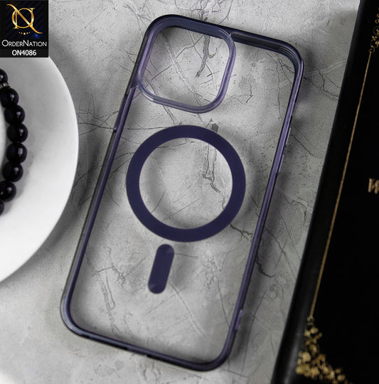 iPhone 14 Pro Max Cover - Dark Blue - New Aircraft Aluminum CNC Precision Process MagSafe Soft Case (MagSafe Notification Enabled)