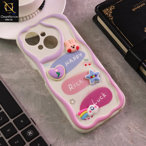 Tecno Pop 9 Cover - Design 2 - Cute 3D Cartoon Soft Silicon Helix Soft Borders Camera Protection Case