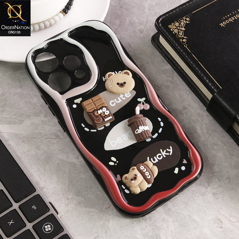 Oppo Reno 15c Cover - Design 1 - Cute 3D Cartoon Soft Silicon Helix Soft Borders Camera Protection Case