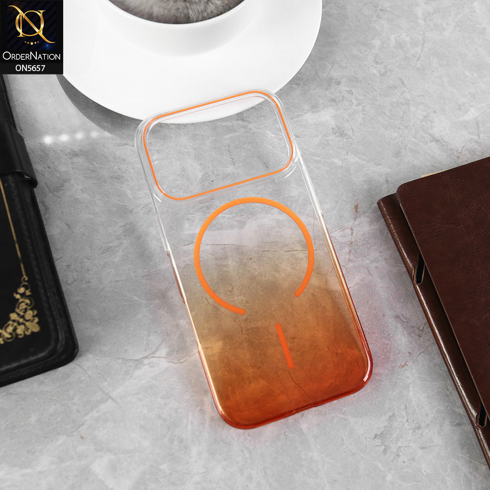 iPhone 17 Pro Cover - Orange -  New Eouro Two Shade High Quality Clear Case