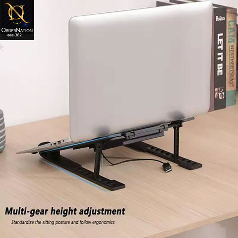N6 Adjustable Foldable Laptop and Tablet Cooling Fan with High Wind Power and Low Noise Premium Design