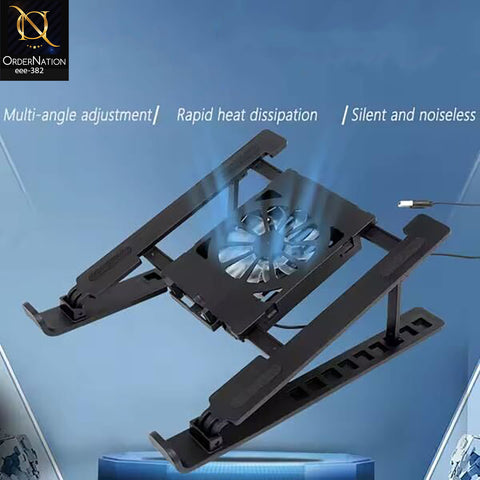 N6 Adjustable Foldable Laptop and Tablet Cooling Fan with High Wind Power and Low Noise Premium Design