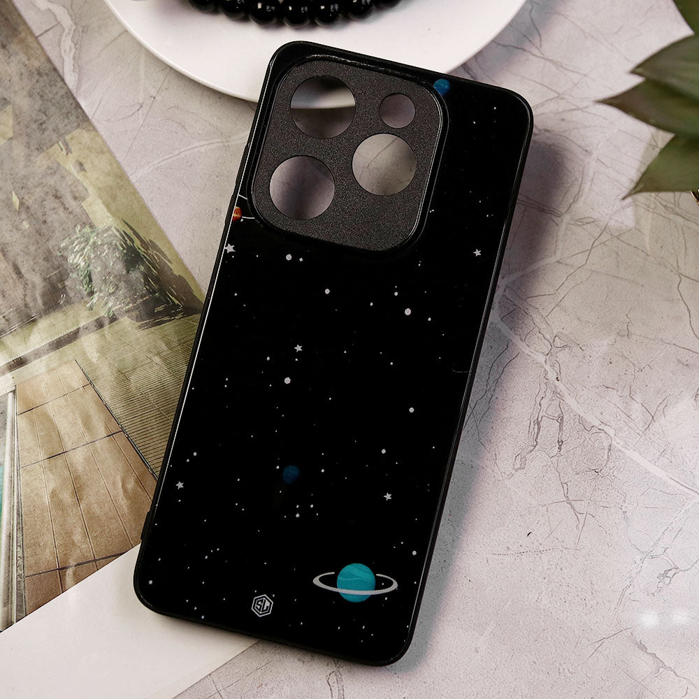 Infinix Smart 8 Cover - Design 87 - New Shiny Tempered Glass Soft Borders Case