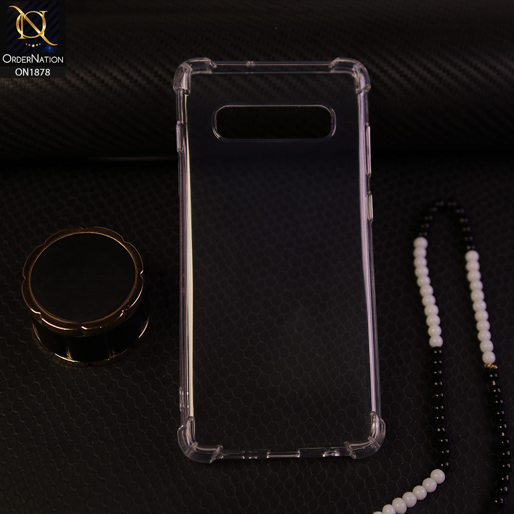 Samsung Galaxy S10 Plus Cover - Transparent - Soft 4D Design Shockproof Silicone Clear Case