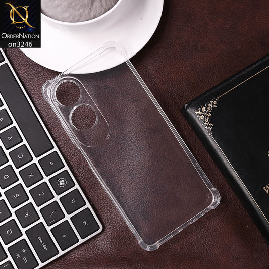 Oppo A60 4G Cover - Transparent - Soft 4D Design Shockproof Silicone Transparent Clear Camera Protection