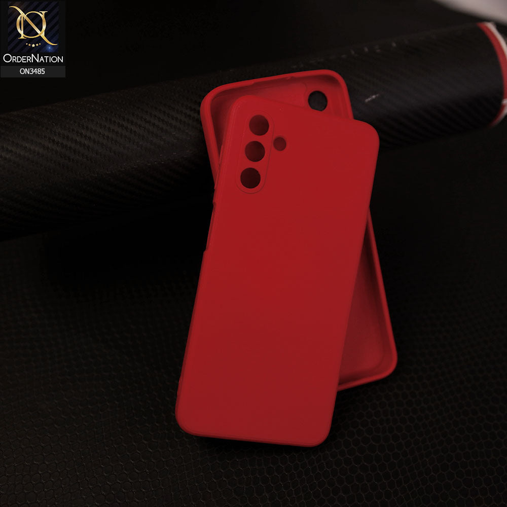 Samsung Galaxy A13 Cover - Dark Red - ONation Silica Gel Series - HQ Liquid Silicone Elegant Colors Camera Protection Soft Case