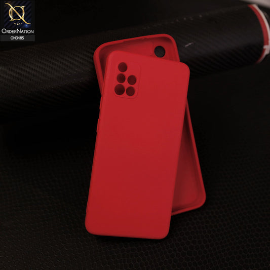 Samsung Galaxy A51 Cover - Dark Red - ONation Silica Gel Series - HQ Liquid Silicone Elegant Colors Camera Protection Soft Case
