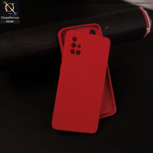 Samsung Galaxy A71 Cover - Dark Red - ONation Silica Gel Series - HQ Liquid Silicone Elegant Colors Camera Protection Soft Case