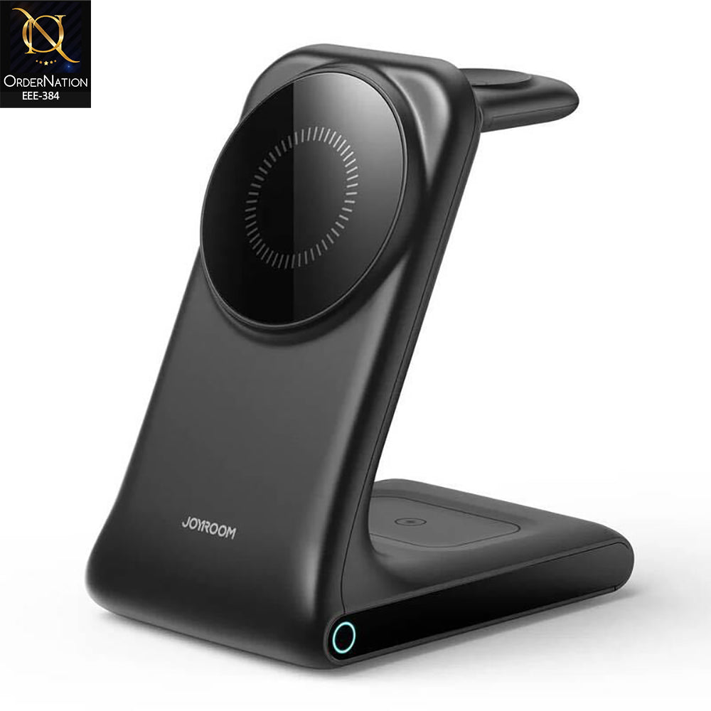 JOYROOM 3-in-1 Magnetic Wireless Charging Station Fast Charging Stand for Phone, Smart Watch and Earbuds