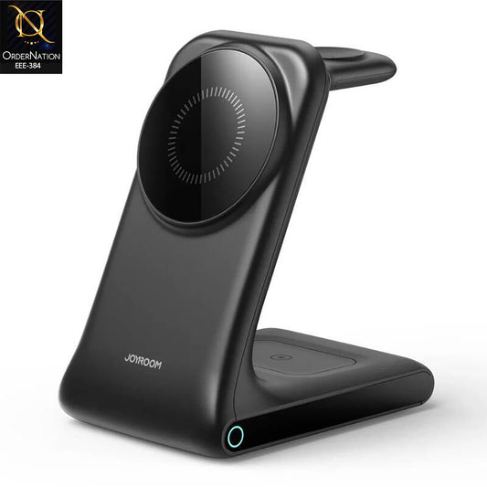 JOYROOM 3-in-1 Magnetic Wireless Charging Station Fast Charging Stand for Phone, Smart Watch and Earbuds