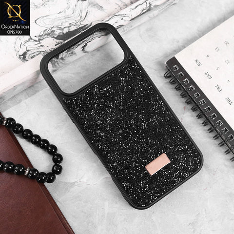 iPhone 17 Pro Max Cover - Black - Luxury Bling Rhinestones Diamond shiny Glitter Soft TPU Case