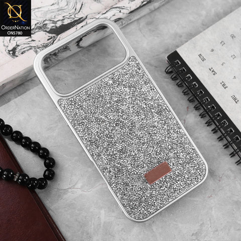 iPhone 17 Pro Max Cover - Silver - Luxury Bling Rhinestones Diamond shiny Glitter Soft TPU Case
